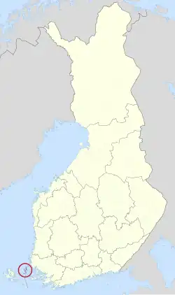 Location of Brändö in Finland