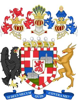 Arms of the Barons of Brandhofen granted to Anna Plochl and her descendants in 1834