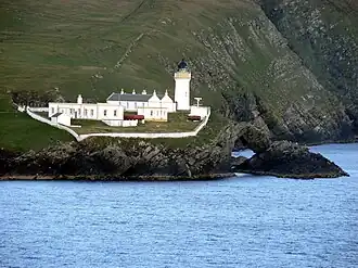 Bressay Lighthouse at Kirkabister Ness overlooking Bressay Sound