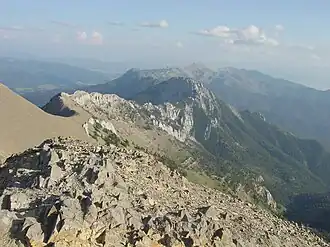 View of the Bridger Range looking south from the summit of Sacagawea Peak