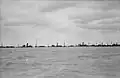 Mulberry harbour in operation (1944)