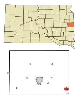 Location in Brookings County and the state of South Dakota
