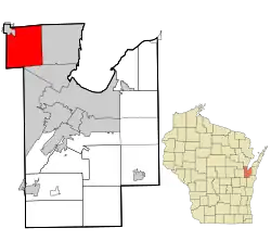 Location in Brown County and the state of Wisconsin