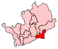 A fairly small constituency in the southeast part of the county.