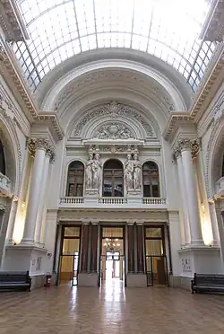 Interior pediment with caryatids by Auguste Rodin and Antoine van Rasbourg [nl]