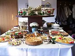 German-style dinner buffet