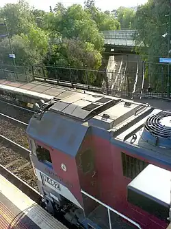 The South Kensington - West Footscray railway line cutting runs beneath the south-western end of what is now Platforms 5 and 6, September 2008