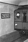 BI type train number 43 passes through the Walter-Ulbricht-Stadion station in 1951.