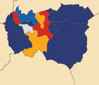 2003 &nbsp;&nbsp;British National Party: 7 &nbsp;&nbsp;Labour Party: 5 &nbsp;&nbsp;Liberal Democrats: 2 &nbsp;&nbsp;Conservative Party: 1 &nbsp;&nbsp;Independent (politician): 1