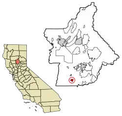 Location of Gridley in Butte County, California