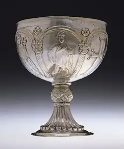 Chalice with Apostles Venerating the Cross, Byzantine Empire (Walters Art Museum)