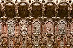 View of the seats on the upperrow