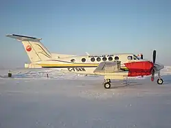 A Beech 200 of Kivalliq Air, operating as Blizzard 203 (medevac)