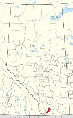 Location in Alberta