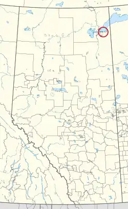 Location in Alberta