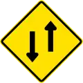 PO-1 Two-way traffic ahead