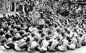 Balinese dancers in 1937 performing in a kecak