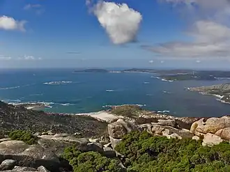 Fisterra or Cape Finisterre, meaning 'Land's End', one of the westernmost points in continental Europe