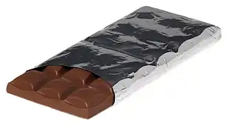 Cadbury Dairy Milk Caramel bar in its foil wrapper