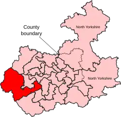 A small constituency, located in the centre of the county, to the east of two other small constituencies.