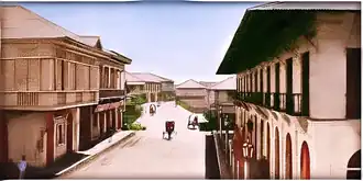 Bahay na bato houses along Calle Real