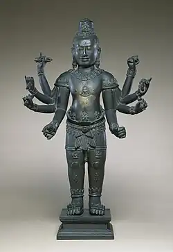 Eight-armed Avalokiteśvara, Khmer art ca. 12th–13th century (Bàyon). The Walters Art Museum.