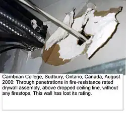 Pipes going through a wall with gaps