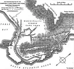 Early map of Sea Point and its infrastructure, c. 1906