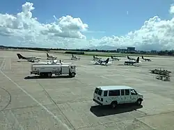 Near the United States Postal Service cargo area of the Luis Muñoz Marín Airport in Cangrejo Arriba