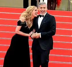 Julia Roberts and George Clooney laughing