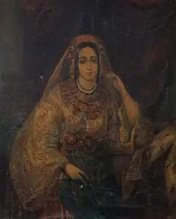 Szathmari's official portrait of Princess Bibescu, ca. 1845