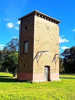 A grain brick tower built by German Australian Carl Wilhlem Gunther von Heiden in the 1900s, in Sydney, Australia