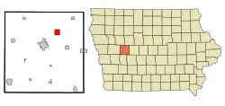 Location of Lidderdale, Iowa