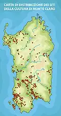 Monte Claro sites in Sardinia