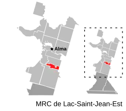 Location of Hébertville-Station