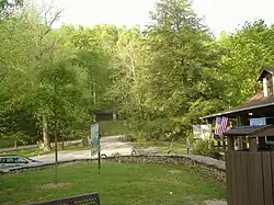 View of Saltpeter Cave from Visitor Center