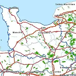 Map of Northern France circa 1944