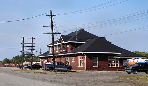Railroad station in Cartier