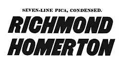 Italic capitals from the Caslon specimen of 1841