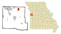 Location of Pleasant Hill, Missouri