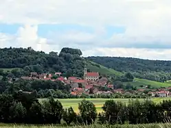 View of Castell from the north