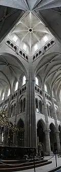 Gothic oculus in the Laon Cathedral, Laon, France