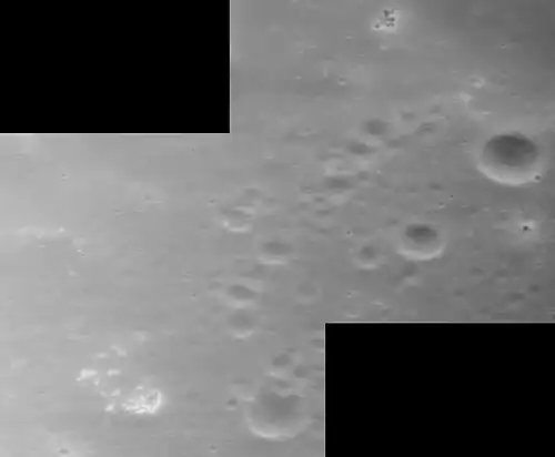 Hollows in Catullus crater