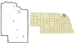 Location of Wynot, Nebraska