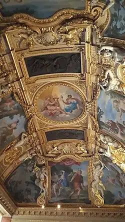 Baroque ceiling of the Salle des Saisons in the Louvre Palace, by Giovanni Francesco Romanelli, Michel Anguier and Pietro Sasso, mid 17th century[7]