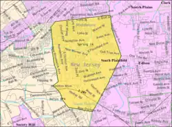 Census Bureau map of South Plainfield, New Jersey