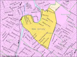 Census Bureau map of Wallington, New Jersey