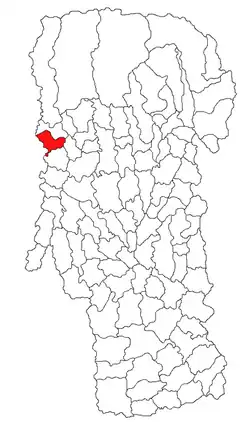 Location in Argeș County