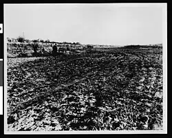 Channel cut through Dominguez lands by a flood on the Los Angeles River, about 1500 feet north of Watson station, 1916