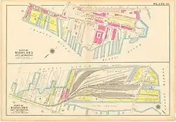 1912 Map of the Charlestown Navy Yard and Mystic Wharf